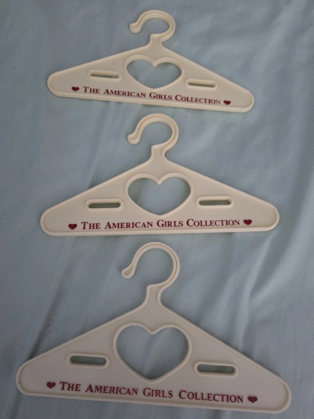 American Girl Doll Set of 3 Ivory The American Girls Collection Heart Hangers
